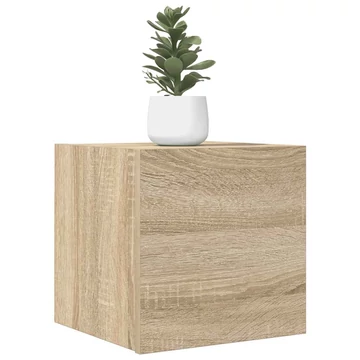 2 db sonoma tölgy falra szerelhető TV-szekrény 30,5x30x30 cm