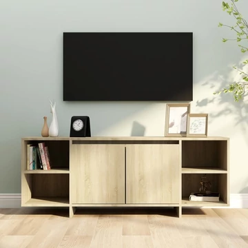 Sonoma tölgy színű szerelt fa TV-szekrény 130x35x50 cm
