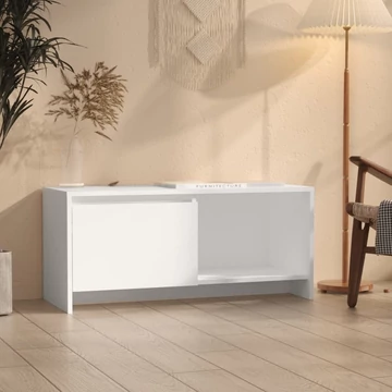 Fehér szerelt fa TV-szekrény 90 x 35 x 40 cm