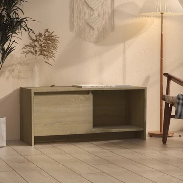 Sonoma tölgy színű szerelt fa TV-szekrény 90x35x40 cm