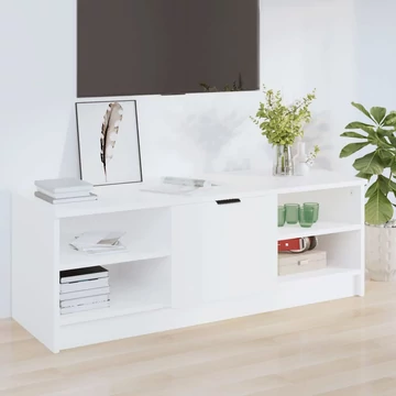 Fehér szerelt fa TV-szekrény 102 x 35,5 x 36,5 cm