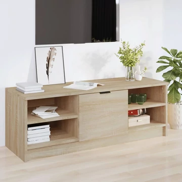 Sonoma-tölgyszínű szerelt fa TV-szekrény 102 x 35,5 x 36,5 cm