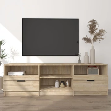 Sonoma-tölgyszínű szerelt fa fali TV-szekrény 150x33,5x45 cm