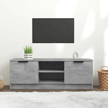 Betonszürke szerelt fa TV-szekrény 102 x 35 x 36,5 cm