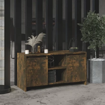 Füstös tölgy színű szerelt fa TV-szekrény 102x37,5x52,5 cm