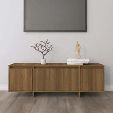 Barna tölgyszínű szerelt fa TV-szekrény 120x30x40,5 cm