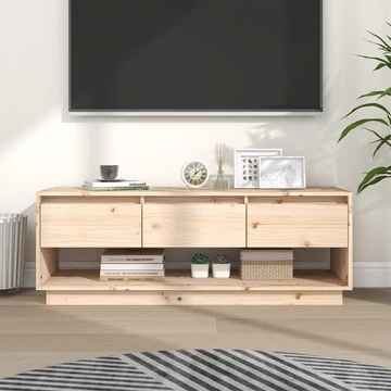 Tömör fenyőfa TV-szekrény 110,5 x 34 x 40 cm