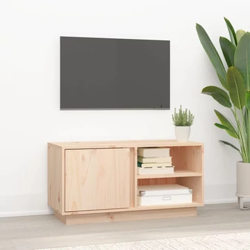 Tömör fenyőfa TV-szekrény 80x35x40,5 cm