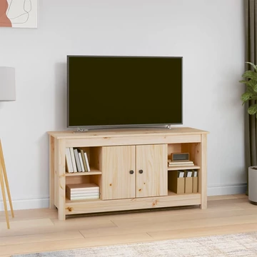 Tömör fenyőfa TV-szekrény 103 x 36,5 x 52 cm