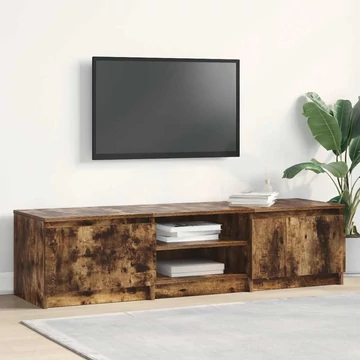 Füstös tölgy színű szerelt fa TV-szekrény 140 x 40 x 35,5 cm