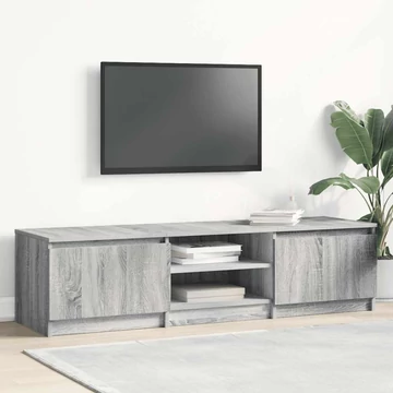 Szürke sonoma színű szerelt fa TV-szekrény 140 x 40 x 35,5 cm