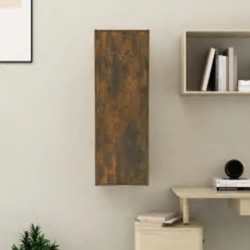 Füstös tölgy színű szerelt fa TV-szekrény 30,5x30x90 cm