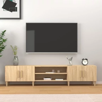 Sonoma tölgy színű szerelt fa TV-szekrény 180 x 31,5 x 40 cm