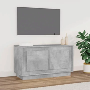 Betonszürke szerelt fa TV-szekrény 80x35x45 cm