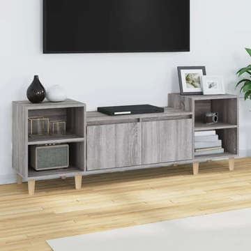 Szürke sonoma színű szerelt fa TV-szekrény 160x35x55 cm