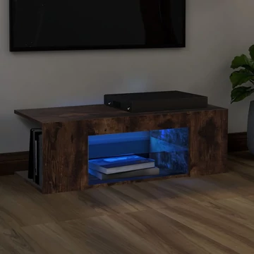 Füstös tölgy színű LED-es TV-szekrény 90 x 39 x 30 cm