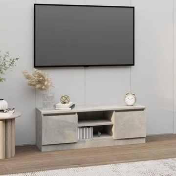 Betonszürke TV-szekrény ajtóval 102 x 30 x 36 cm