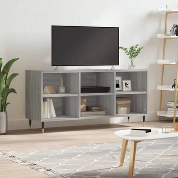 Szürke sonoma színű szerelt fa TV-szekrény 103,5x30x50 cm