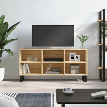 Sonoma tölgy színű szerelt fa TV-szekrény 103,5x30x50 cm