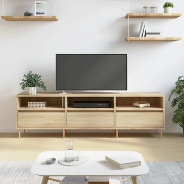 Sonoma tölgy színű szerelt fa fali TV-szekrény 150x30x44,5 cm