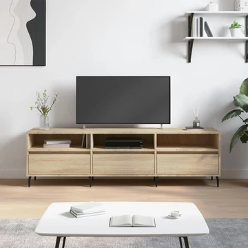 Sonoma tölgy színű szerelt fa fali TV-szekrény 150x30x44,5 cm