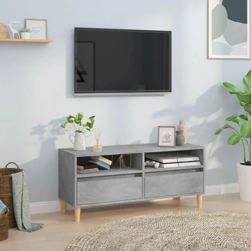 Betonszürke szerelt fa TV-szekrény 100x34,5x44,5 cm