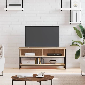 Sonoma tölgy színű szerelt fa TV-szekrény 100 x 35 x 45 cm