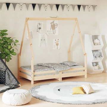 Tömör fenyőfa gyerekágykeret 70 x 140 cm