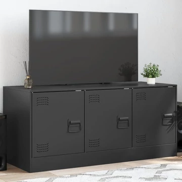 Fekete acél TV-szekrény 99 x 39 x 44 cm