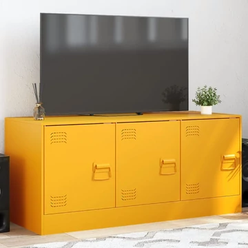 Mustársárga acél TV-szekrény 99 x 39 x 44 cm