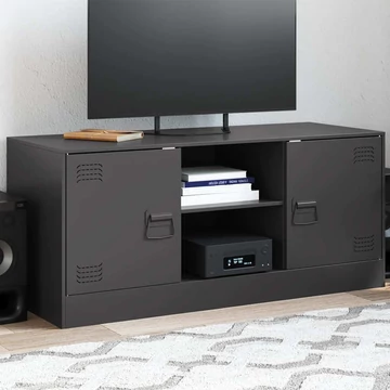 Fekete acél TV-szekrény 99 x 39 x 44 cm