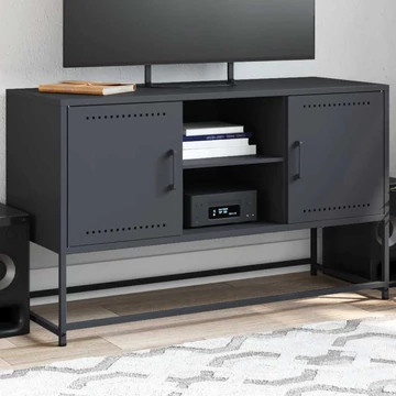 Antracitszürke acél TV-szekrény 100,5x39x60,5 cm
