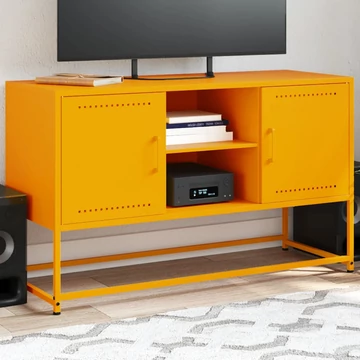 Mustársárga acél TV-szekrény 100,5x39x60,5 cm