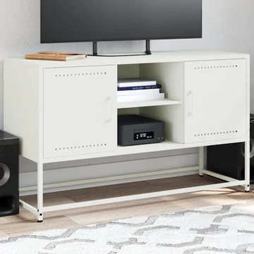 Fehér acél TV-szekrény 100,5x39x60,5 cm