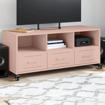 Rózsaszín acél TV-szekrény 100,5 x 39 x 43,5 cm