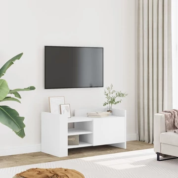 Fehér szerelt fa TV-szekrény 80 x 35 x 40 cm
