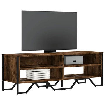 Füstös tölgy színű szerelt fa TV-szekrény 122 x 34 x 41 cm