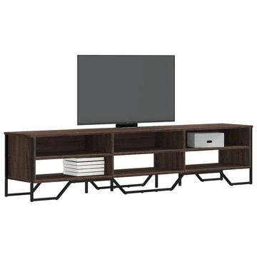 Barna tölgyszínű szerelt fa TV-szekrény 180 x 34 x 41 cm