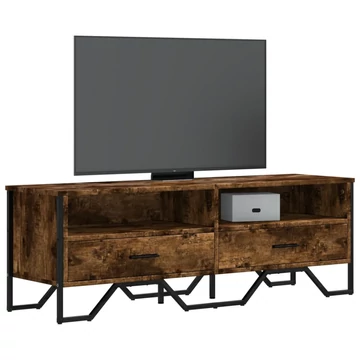 Füstös tölgy színű szerelt fa TV-szekrény 122 x 34 x 41 cm
