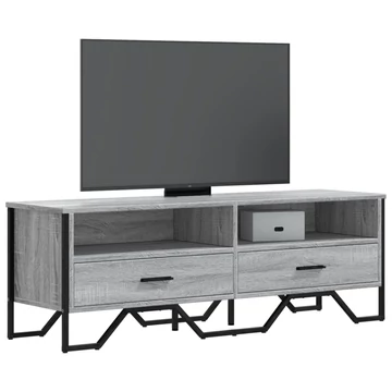 Szürke sonoma színű szerelt fa TV-szekrény 122 x 34 x 41 cm