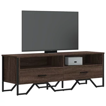 Barna tölgy színű szerelt fa TV-szekrény 122 x 34 x 41 cm