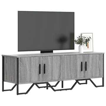 Szürke sonoma színű szerelt fa TV-szekrény 122 x 34 x 41 cm