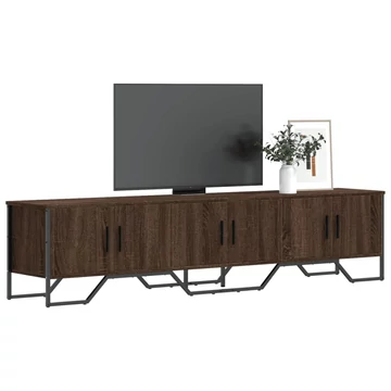 Barna tölgyszínű szerelt fa TV-szekrény 180 x 34 x 41 cm