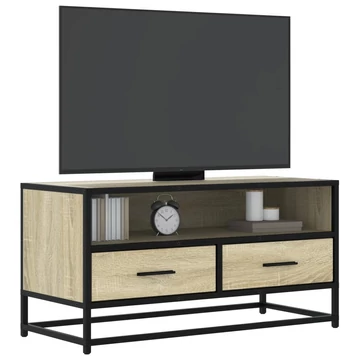 Sonoma tölgyszínű szerelt fa és fém TV-szekrény 80x34,5x40 cm