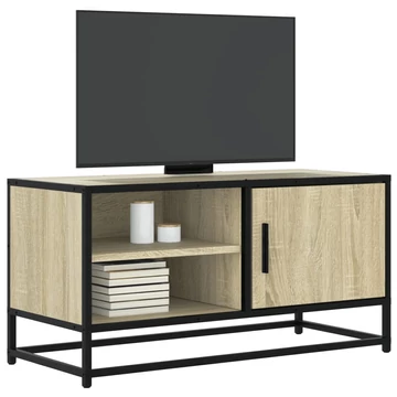 Sonoma tölgyszínű szerelt fa és fém TV-szekrény 80x34,5x40 cm