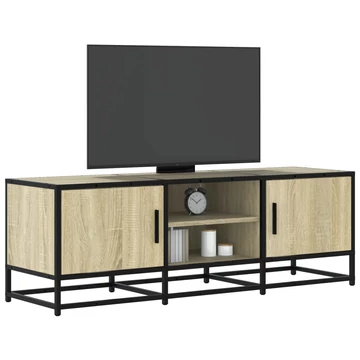 Sonoma tölgy színű szerelt fa és fém TV-szekrény 120x35x41 cm
