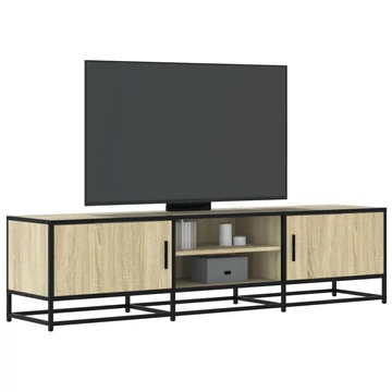Sonoma tölgy színű szerelt fa és fém TV-szekrény 160x35x41 cm