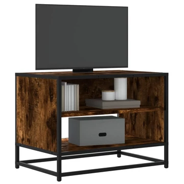 Füstös tölgy színű szerelt fa és fém TV-szekrény 61x40x46 cm