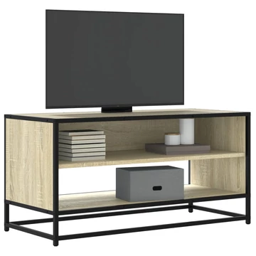 Sonoma tölgy színű szerelt fa és fém TV-szekrény 91x40x46 cm