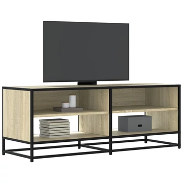 Sonoma tölgy színű szerelt fa és fém TV-szekrény 120,5x40x46 cm
